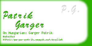 patrik garger business card